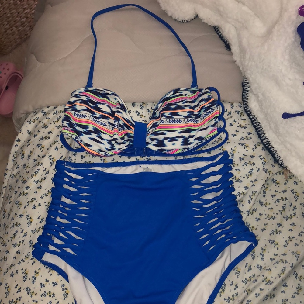 TWO PIECE PINK BATHING SUIT